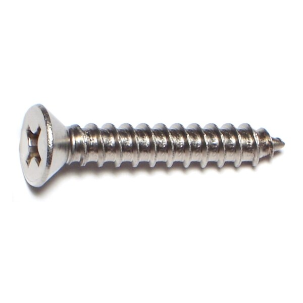 Midwest Fastener Sheet Metal Screw, #14 x 1-1/2 in, 18-8 Stainless Steel Flat Head Phillips Drive, 50 PK 53592 - main